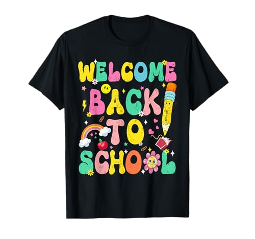 Retro Welcome Back to School Teacher Men Women Appreciation T-Shirt Retro Welcome Back to School Teacher Men Women Appreciation T-Shirt von Mens Back to School Teacher Appreciation t shirts