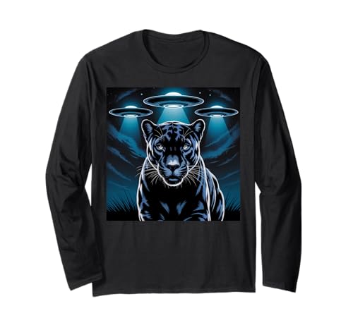 Black Panther Selfie für Kinder mit Alien-UFOs Black Panther Party Langarmshirt Black Panther Selfie für Kinder mit Alien-UFOs Black Panther Party Langarmshirt von Mens Black Panther Costume Adult Clothing