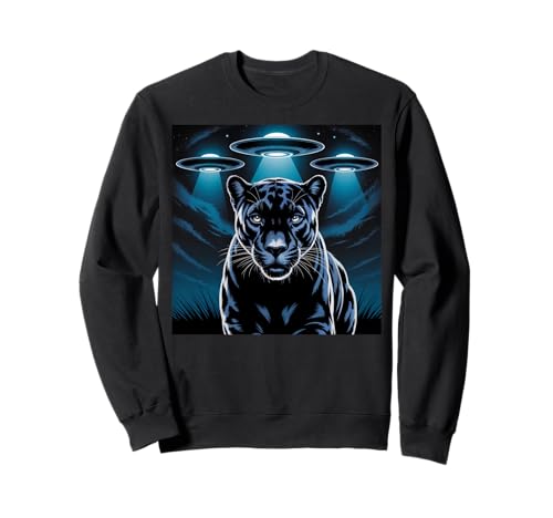 Black Panther Selfie für Kinder mit Alien-UFOs Black Panther Party Sweatshirt von Mens Black Panther Costume Adult Clothing