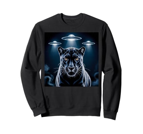 Black Panther Selfie für Kinder mit Alien-UFOs Black Panther Party Sweatshirt von Mens Black Panther Costume Adult Clothing