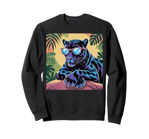 Black Panther Sonnenbrille Mädchen Jungen Vintage Black Panther Party Sweatshirt von Mens Black Panther Costume Adult Clothing