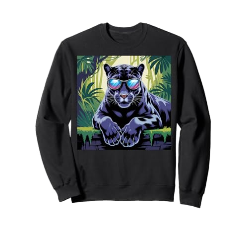 Black Panther Sonnenbrille Mädchen Jungen Vintage Black Panther Party Sweatshirt Black Panther Sonnenbrille Mädchen Jungen Vintage Black Panther Party Sweatshirt von Mens Black Panther Costume Adult Clothing