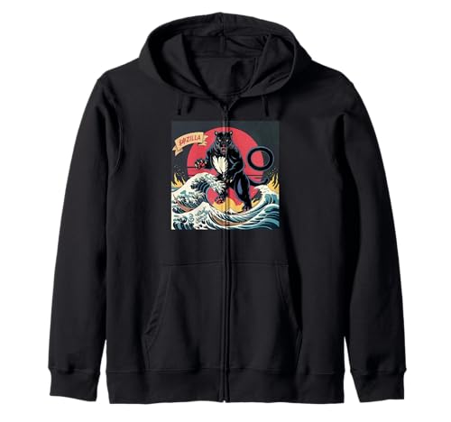Kinder Black Panther Japanische Kunst Vintage Black Panther Party Kapuzenjacke Kinder Black Panther Japanische Kunst Vintage Black Panther Party Kapuzenjacke von Mens Black Panther Costume Adult Clothing