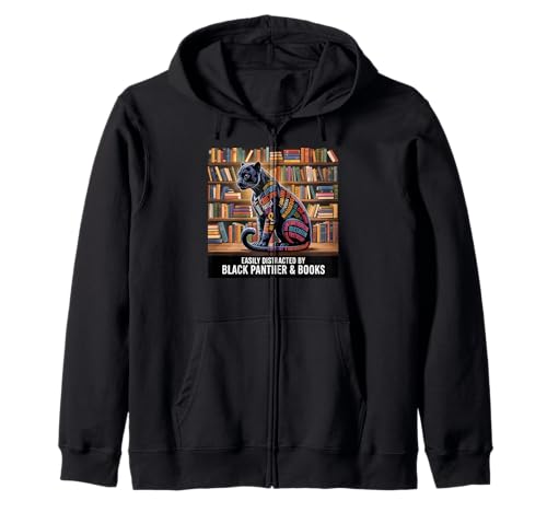 Kinder Black Panther Mädchen Jungen Bücher Nerd Black Panther Party Kapuzenjacke Kinder Black Panther Mädchen Jungen Bücher Nerd Black Panther Party Kapuzenjacke von Mens Black Panther Costume Adult Clothing