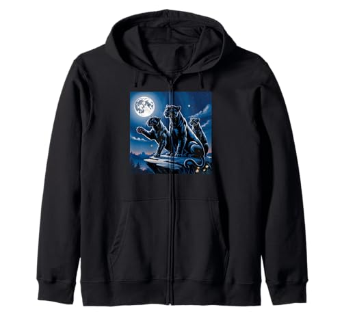 Kinder Black Panther Mädchen Jungen Mond Black Panther Party Kapuzenjacke Kinder Black Panther Mädchen Jungen Mond Black Panther Party Kapuzenjacke von Mens Black Panther Costume Adult Clothing