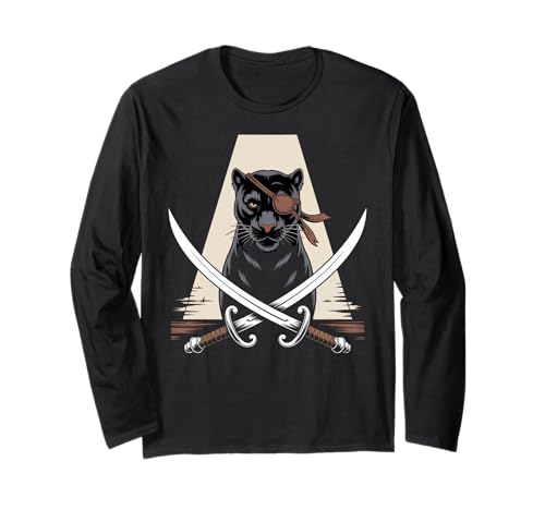 Kinder Black Panther Pirat Skull Crossbones Black Panther Langarmshirt Kinder Black Panther Pirat Skull Crossbones Black Panther Langarmshirt von Mens Black Panther Costume Adult Clothing