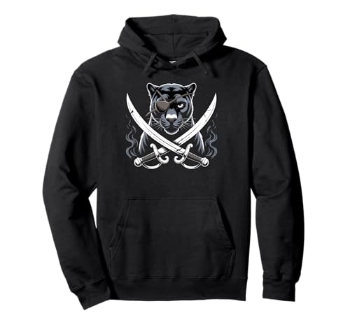 Kinder Black Panther Pirat Skull Crossbones Black Panther Pullover Hoodie von Mens Black Panther Costume Adult Clothing
