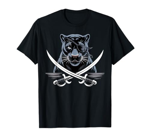 Kinder Black Panther Pirat Skull Crossbones Black Panther T-Shirt Kinder Black Panther Pirat Skull Crossbones Black Panther T-Shirt von Mens Black Panther Costume Adult Clothing