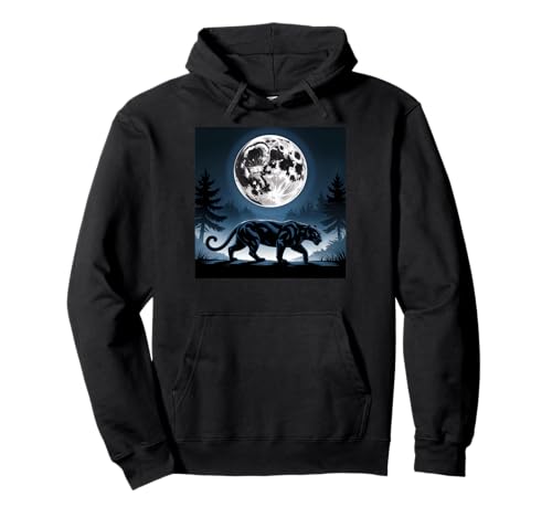 Kinder Black Panther Vollmond Bäume Sasquatch Black Panther Pullover Hoodie von Mens Black Panther Costume Adult Clothing