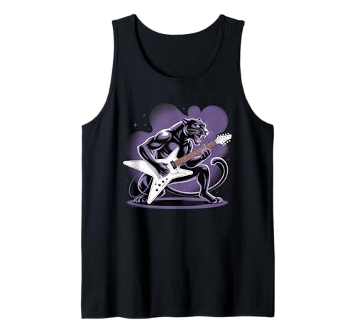 Kinder Black Panther spielt Gitarre Rock Star Rock and Roll Tank Top Kinder Black Panther spielt Gitarre Rock Star Rock and Roll Tank Top von Mens Black Panther Costume Adult Clothing
