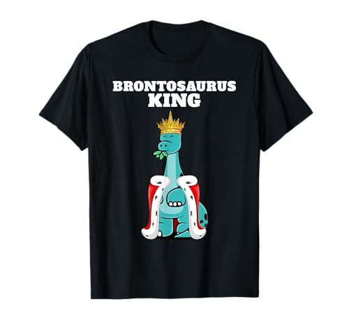 Jungen Brontosaurus King Dinosaurier T-Shirt | Herren Brontosaurus T-Shirt von Mens Brontosaurus Shirts for Boys