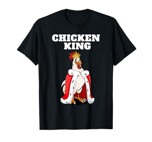 Chicken King Herren-Hemd für Hühnerliebhaber, Haustier-Huhn T-Shirt von Mens Chicken Shirts