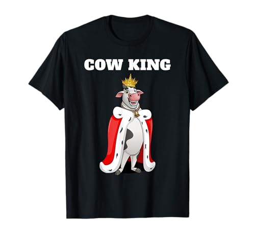 Cow King | Bauernhof Jungen Kuh T-Shirt | Farmer Herren Kuh T-Shirt von Mens Cow Shirts for Boys