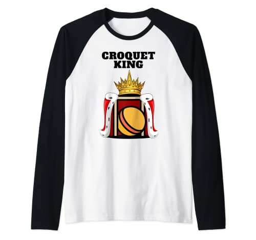 Croquet King | Herren Krokett T-Shirt | Jungen Krokett Spieler Raglan von Mens Croquet Shirts for Boys