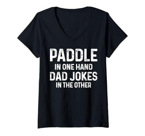 Damen Lustiges Design mit Papa-Witzen, Pickleball Paddleball-Liebhaber T-Shirt mit V-Ausschnitt Damen Lustiges Design mit Papa-Witzen, Pickleball Paddleball-Liebhaber T-Shirt mit V-Ausschnitt von Mens Funny Pickleball Dad Player