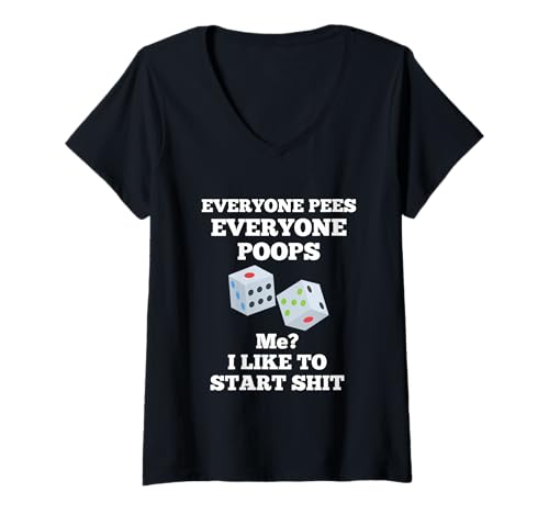 Damen Lustige Casino-Geschenke, lustige Kack-Geschenke, Poop and Pee Humor T-Shirt mit V-Ausschnitt Damen Lustige Casino-Geschenke, lustige Kack-Geschenke, Poop and Pee Humor T-Shirt mit V-Ausschnitt von Mens Humor Inc