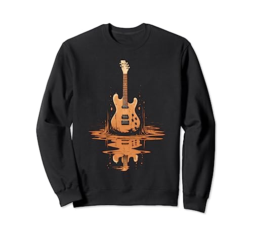 Schmelzende Gitarre für Herren Sweatshirt Schmelzende Gitarre für Herren Sweatshirt von Mens Melting Guitar