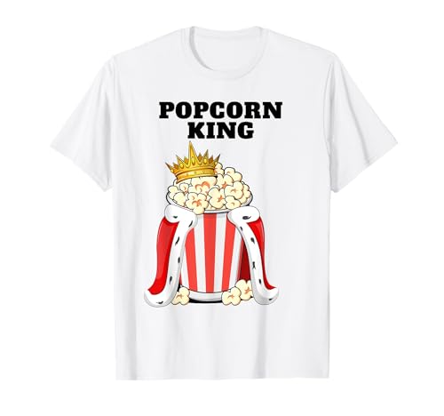 Popcorn King | Herren Popcorn-Liebhaber T-Shirt, Blau, S von Mens Popcorn Shirts