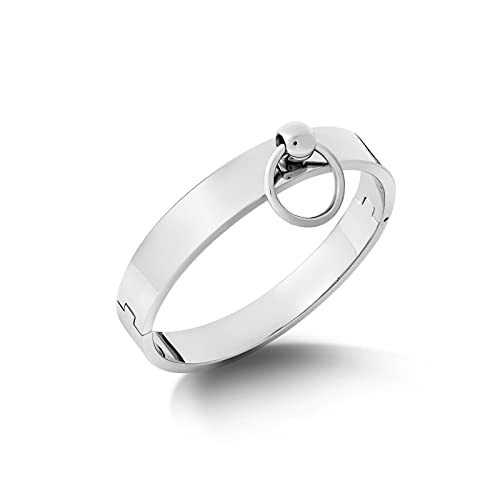 Edelstahl Halsband Halsreif Metall Halsfessel SM Bondage Sklaven-Sexspielzeuge für Männer Frauen Paare (mit O-Ring HB01 Größenauswahl) (Innen Ø 110 mm) von Mens-Shop24