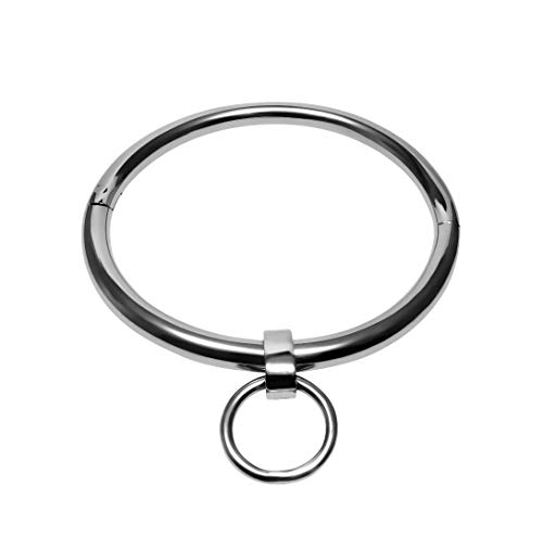 Metall Halsband Halsreif Halsfessel Bondage BDSM Sklaven-Sexspielzuege abnehmbaren O-Ring Erotik für Männer Frauen Paare HB02 Größenauswahl (Innen Ø 130 mm) von Mens-Shop24