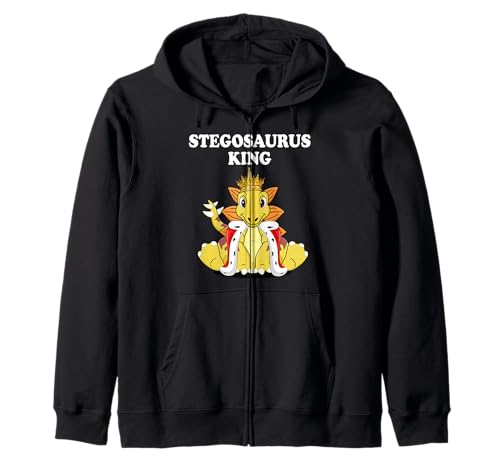 Stegosaurus King Dinosaurier-T-Shirt für Jungen | Herren Stegosaurus Kapuzenjacke von Mens Stegosaurus Shirts for Boys