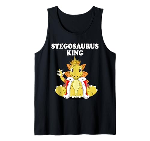 Stegosaurus King Dinosaurier-T-Shirt für Jungen | Herren Stegosaurus Tank Top von Mens Stegosaurus Shirts for Boys