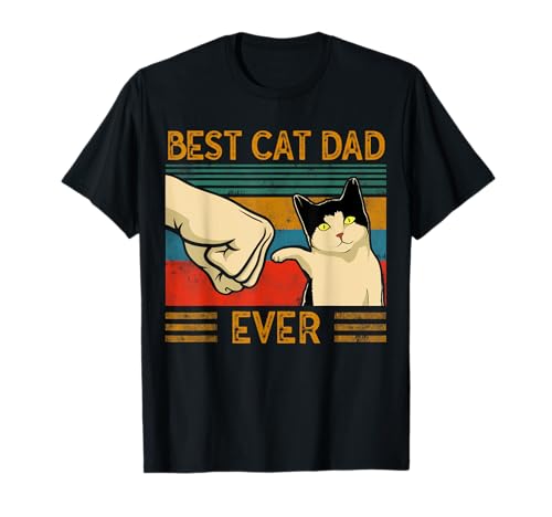 Herren Vintage Best Cat Dad Ever Bump Fit T-Shirt Herren Vintage Best Cat Dad Ever Bump Fit T-Shirt von Mens Vintage Best Cat Dad Ever Bump Fit by MK