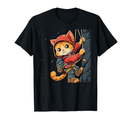 Klettern für Herren, Damen und Kinder, Katzenkletterer T-Shirt von Mens Womens Kids Rock Climbing Apparel