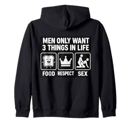 MÄNNER WOLLEN NUR 3 Dinge Erwachsene Kapuzenjacke von Mens adult Tees Store