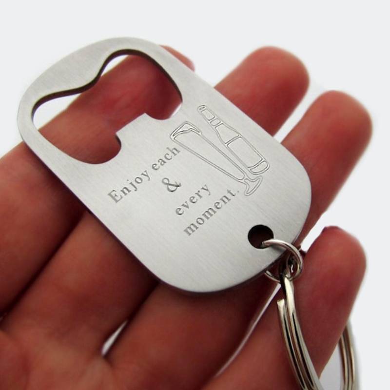 Flaschenöffner Schlüsselanhänger Personalisiert Freund Geschenk Groomsmen Dad Benutzerdefinierte Metall Einzigartig Mann Herren Geburtstagsgeschenk von MensGift