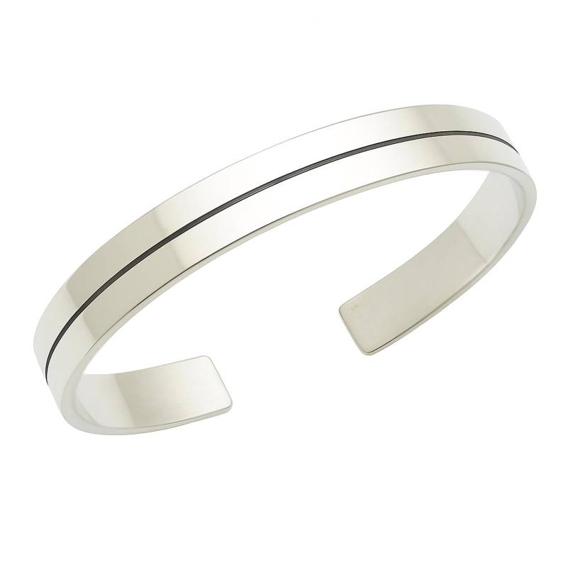 Personalisiertes Sterling Silber Manschette Armband Für Männer Gravierte Versteckte Nachricht von MensGift