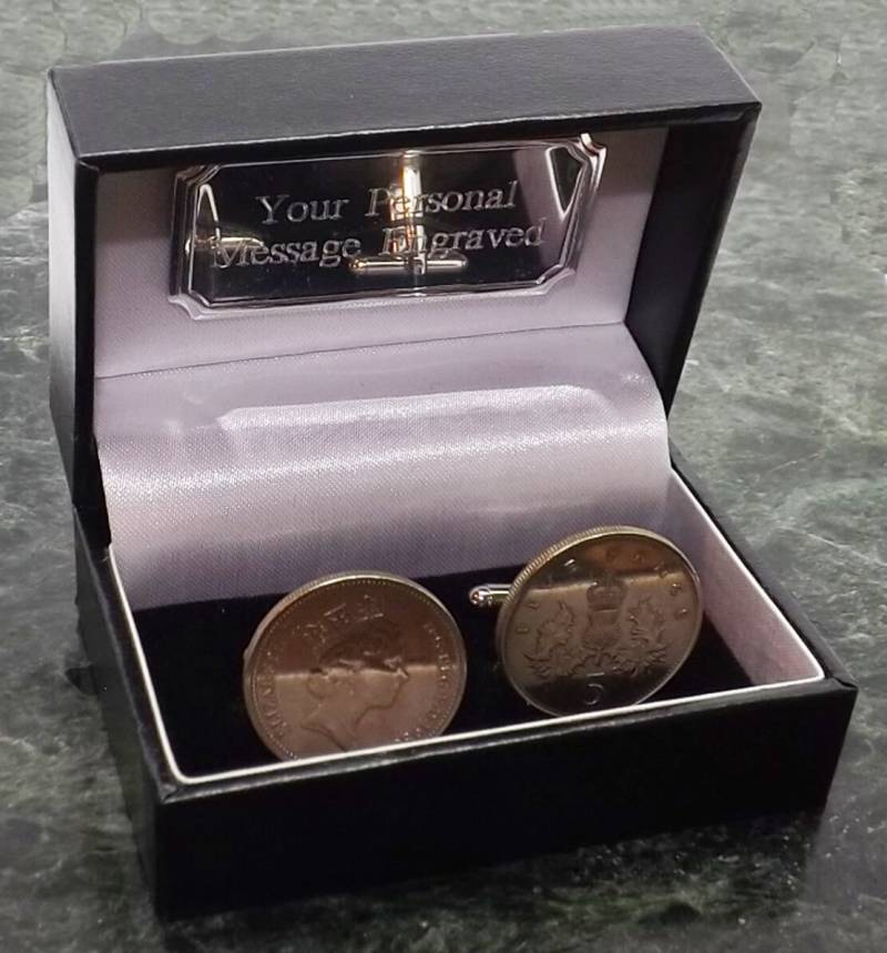 1988 Silber Manschettenknöpfe Fünf Pence Münze Geburt Jahr Mens Geschenk 30. Geburtstag Manschette N. B. Jahrestag von MensGiftsOnline