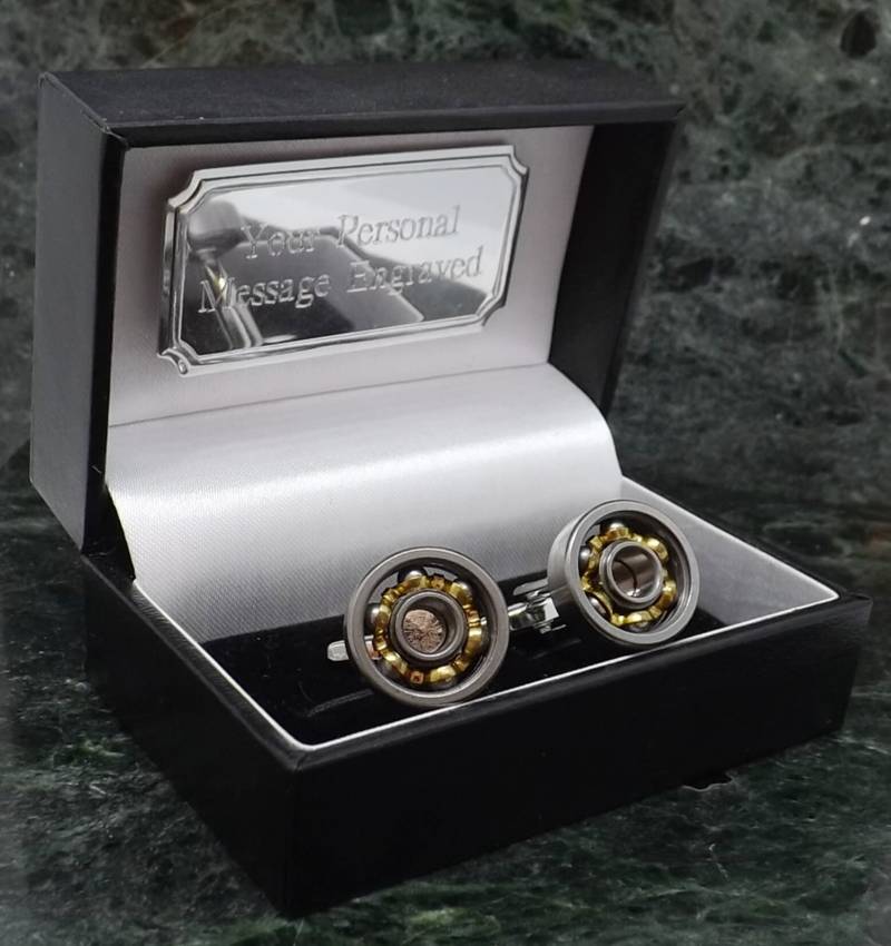 Kugellager Manschettenknöpfe Personalisierte Bewegliche Technik Herren Geschenk Geburtstag Manschettenknopf Jahrestag Hochzeit Bräutigam von MensGiftsOnline