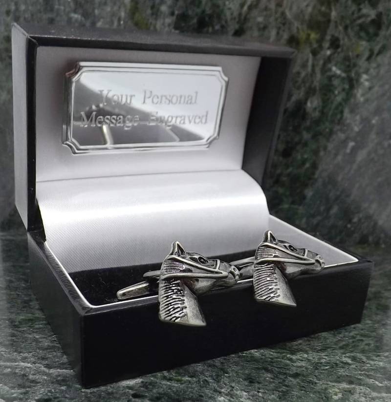 Pferde Manschettenknöpfe Personalisierte Silber Zinn Englisch Antik Männer Geschenk Geburtstag Pferd von MensGiftsOnline