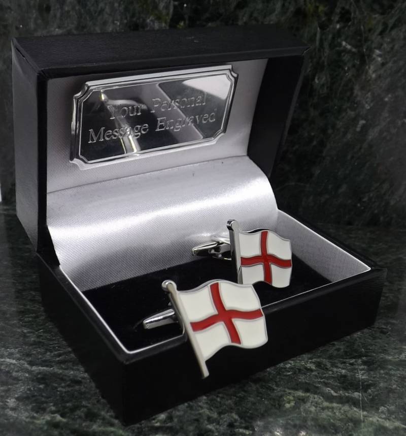 st George Flagge Manschettenknöpfe Personalisierte England Geschenk Hochzeit Herren Geburtstag Manschettenknopf Jahrestag von MensGiftsOnline
