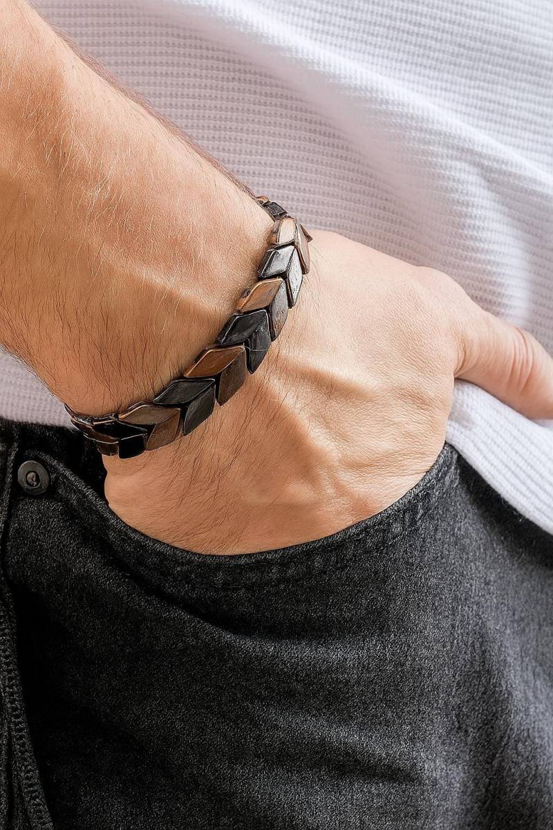 Rustikales Holzarmband Für Sie Und Ihn - Handgefertigtes Kuka Armband von MensMoodON