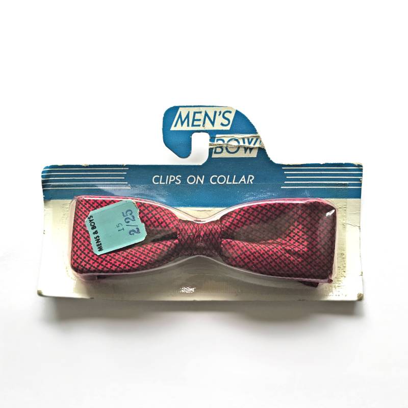 1950Er Jahre Vintage Clip Auf Rote Fliege - Nos Ungetragen von MensVintageSwag