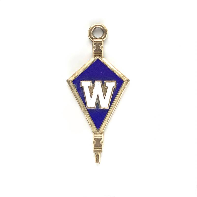 Vintage Gold Gefüllt Washington Huskies Logo Uhr Anhänger 1197 von MensVintageSwag