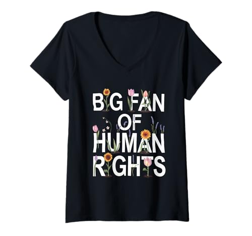 Damen Menschenrechte Tshirt Frauen Protest Femismus Frauenrechte T-Shirt mit V-Ausschnitt von Menschenrechte TShirt Equality Feministinnen