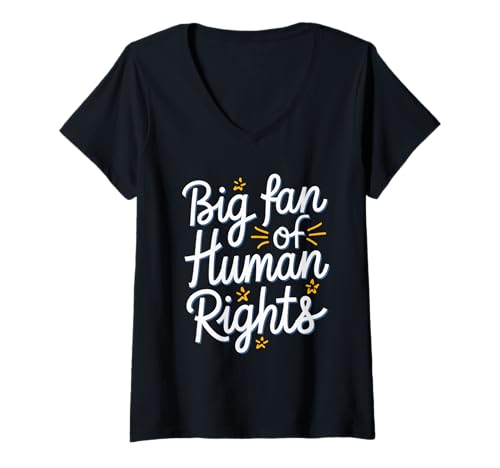 Damen Menschenrechte Tshirt Frauen Protest Femismus Frauenrechte T-Shirt mit V-Ausschnitt von Menschenrechte TShirt Equality Feministinnen