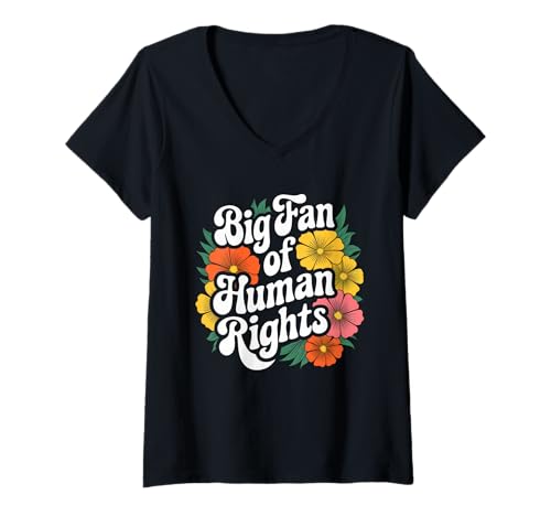 Damen Menschenrechte Tshirt Frauen Protest Femismus Frauenrechte T-Shirt mit V-Ausschnitt von Menschenrechte TShirt Equality Feministinnen