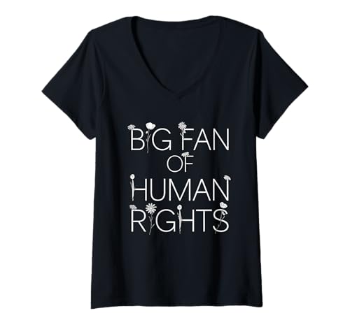 Damen Menschenrechte Tshirt Frauen Protest Femismus Frauenrechte T-Shirt mit V-Ausschnitt von Menschenrechte TShirt Equality Feministinnen