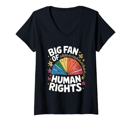 Damen Menschenrechte Tshirt Frauen Protest Femismus Frauenrechte T-Shirt mit V-Ausschnitt von Menschenrechte TShirt Equality Feministinnen