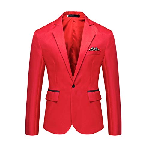 Mensera Herren Anzug-Jacke Sakko Modern Revers Blazer Jacke Mantel für Hochzeit und Party Business Formelle Anlässe Slim Fit von Mensera