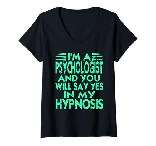 Damen Hypnose Psychologie Humor Sag Ja Therapeutin T-Shirt mit V-Ausschnitt Damen Hypnose Psychologie Humor Sag Ja Therapeutin T-Shirt mit V-Ausschnitt von Mental Coach Witz Therapie Kopf Zitat