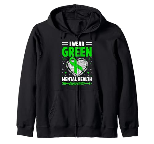 I Wear Green for Mental Health Awareness Month Man Women Kapuzenjacke I Wear Green for Mental Health Awareness Month Man Women Kapuzenjacke von Mental Health Awareness Gift Idea