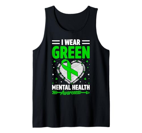 I Wear Green for Mental Health Awareness Month Man Women Tank Top I Wear Green for Mental Health Awareness Month Man Women Tank Top von Mental Health Awareness Gift Idea