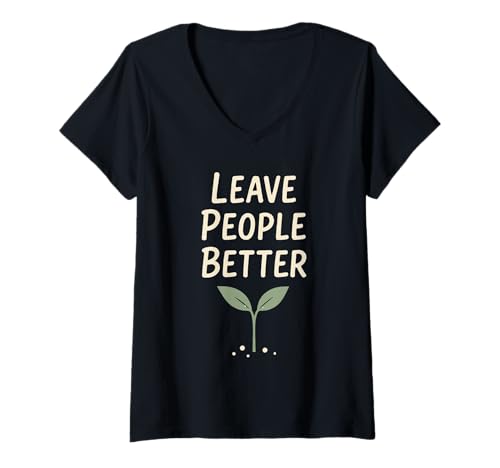 Damen Empathie Radikale Empathie Soziale Gerechtigkeit Slogan Aktivismus T-Shirt mit V-Ausschnitt von Mental Health Compassion Kindness Allyship Emotion