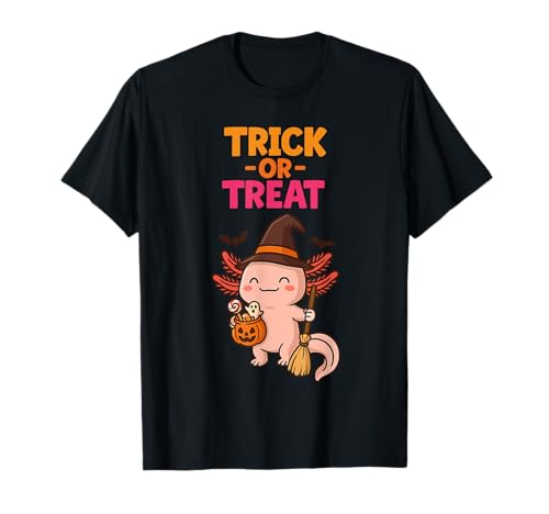 Axolotl Trick or Treat Halloween Kinder Motiv T-Shirt Axolotl Trick or Treat Halloween Kinder Motiv T-Shirt von Mental Hug Designs