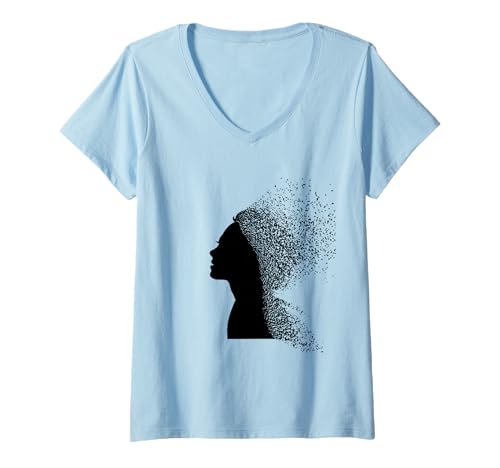 Damen Mental Health Shirt für Frauen, Mental Health Shirt für Mädchen T-Shirt mit V-Ausschnitt von Mental health shirt for men, mental health for boy